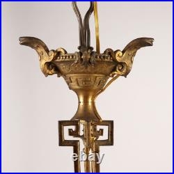 Lustre Néo-Gothique Bronze Cristal XIXe Siècle Lustre Néo-Gothique Bronze Cristal XIXe Siècle
