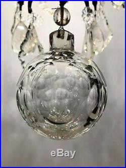 Lustre à pampilles cristal et bronze style Louis XV 9 lumières fin XIX siècle