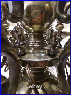 Lustre hollandais à clavettes 6 feux en bronze, XIXe siècle