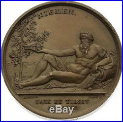 M404 RARE Médaille Napoleon Alexandre I Guillaume Paix de Tilsit Russie Prusse