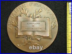 MEDAILLE BR DANIEL DUPUIS 68mm ALLIANCE FRANÇAISE COLONIES EXEMPLAIRE COLLECTION