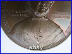 MEDAILLE FRANCAISE 1840 BRONZE NOTRE DAME DE PARIS HYACINTHE DE QUELEN 56 mm 89g