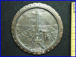 MEDAILLE HISTORIQUE 85mm ACIER TOUR EIFFEL EXPOSITION PARIS 1889