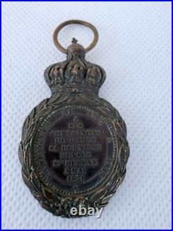 MÉDAILLE / PENDENTIF NAPOLÉON Ier Sainte-Hélène Bronze XIXe siècle