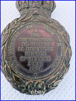 MÉDAILLE / PENDENTIF NAPOLÉON Ier Sainte-Hélène Bronze XIXe siècle