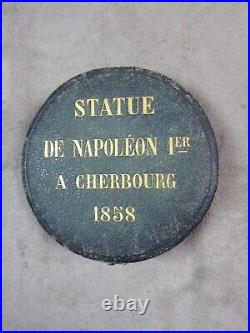 MEDAILLE de la STATUE DE NAPOLEON 1er à CHERBOURG, 1858