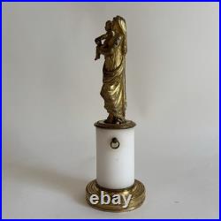 Madone Époque Empire Statuette Bronze Doré Marbre Fin xVIIIe Début XIXe Siecle