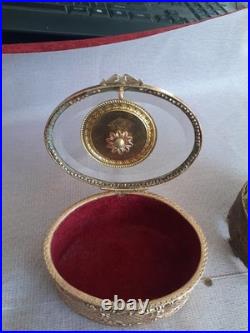 Magnifique boîte à bijoux ancienne de style Néo-classique. France XIXe Siècle