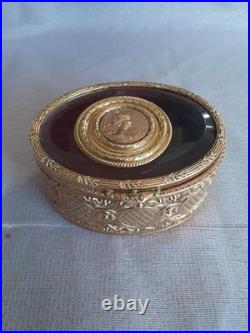 Magnifique boîte à bijoux ancienne de style Néo-classique. France XIXe Siècle