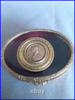 Magnifique boîte à bijoux ancienne de style Néo-classique. France XIXe Siècle