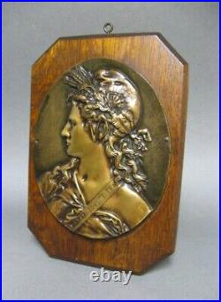 Marianne, Bas Relief Ovale, Bronze Du XIXe Siècle