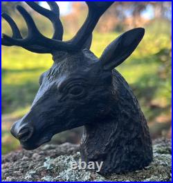 Mascotte Cerf En Bronze Signé B SERTORIO XIX Ème Siècle