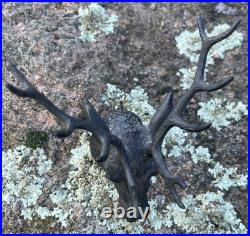 Mascotte Cerf En Bronze Signé B SERTORIO XIX Ème Siècle