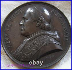Med6899 Medaille Pie IX Petri Inopiam Christiani Stipe Svstentant 1862