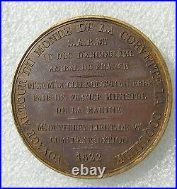 Medaille 1822 Louis XVIII Voyage Autour Du Monde De La Corvette La Coquille