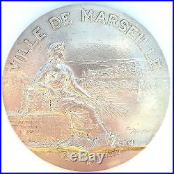 Médaille Argent Massif Ville De Marseille (s703)