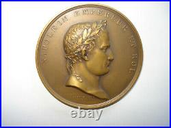 Médaille BRONZE Napoléon Empereur Roi Strasbourg paix de Schonbrunn 1809 DROZ