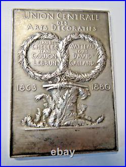 Medaille Bronze Argente XIX Union Centrale Des Arts Decoratifs-1863-1880