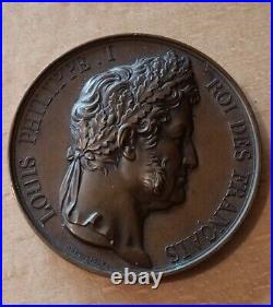 Medaille Bronze? Louis Philippe I Aux Arts Utiles Bonneterie A Caen 1854