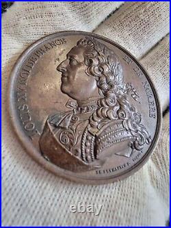 Médaille Bronze Louis XV par Caqué Très Intéressante