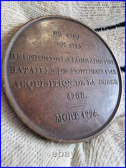 Médaille Bronze Louis XV par Caqué Très Intéressante