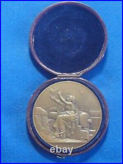 Médaille Bronze Ministère Guerre Paris Communication Aérienne 1870 DEGEORGE