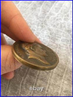 Médaille Bronze Napoleon La Ligurie Réunie À La France Signe Andrieu