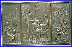 Medaille Charles Christofle 1892 Par O. Roty Bronze Argente