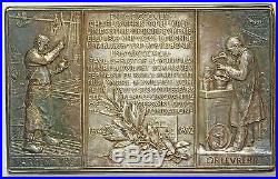 Medaille Charles Christofle 1892 Par O. Roty Bronze Argente