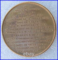 Medaille Charles X 1825 Premiere Pierre Du Pont A Saumur