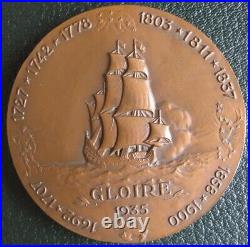 Medaille Croiseur léger La GLOIRE 1935, Gravée par Georges Guiraud