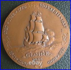 Medaille Croiseur léger La GLOIRE 1935, Gravée par Georges Guiraud