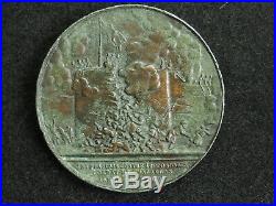 Medaille Cuivre Montagny 1840 Algerie Bataille De Mazagran Contre 12000 Arabes