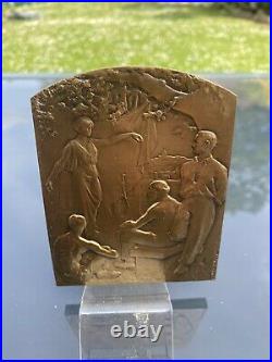 Medaille De Table Bronze Arthur Bertrand Rene Baudichon Bleriot
