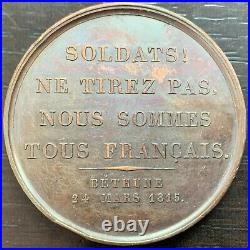 Médaille En Bronze Duc De Berry Bethune 1815 Par Gayard