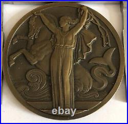 Médaille En Bronze Jean Vernon Medal Normandie New York