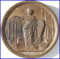 Medaille En Bronze Louis-philippe 1 Barre Conservation Des Monuments 1845