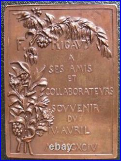 Médaille Fernand RIGAUD Directeur de l'École des Mines d'Alès 1894 Gard