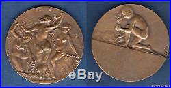 Médaille Flore Les 3 Graces Nues Par Dedieu Bronze 58 Grammes