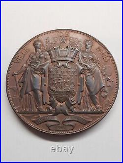 Medaille Inauguration De L'eglise Saint Ambroise 1869 Bronze