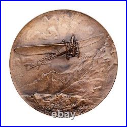 Médaille Jorge Chàvez Franchit les Alpes en Aéroplane 1910 RARE
