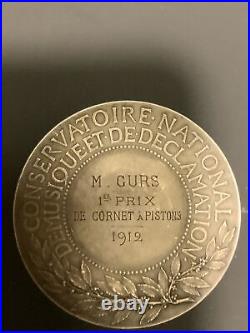 Médaille Jules Chaplain Musique Déclamation 1912 GrandModule Rare Good Condition