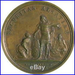 Médaille Louis XIV MAUGER Fondation de Neuf-Brisach 1699 Bronze ABEILLE