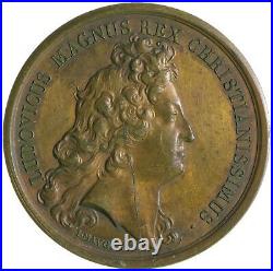Médaille Louis XIV Soumission dix villes impériales Alsace Bronze ABEILLE
