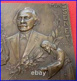 Médaille Massenet Thais Werther Manon Signé F. Focht En Bronze
