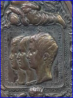 Médaille Médaillon Dynastique Princesse Et Duc d'Orléans Sculpteur Barre