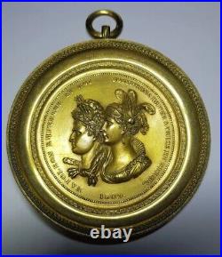 Médaille Napoléon Bonaparte et Joséphine de Beauharnais 1809 MARQUIS DE PAROY
