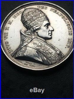 Médaille Notre-Dame de Paris Sacre Napoléon Ier par Pie VII 1804 Argent Massif