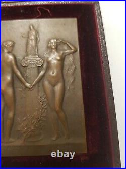 Médaille PLAQUE FEMME NUE LA BEAUTE ART NOUVEAU PAUL RICHER P DELBET medal