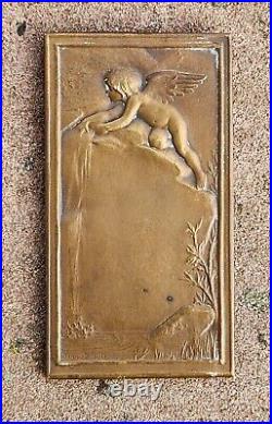 Medaille Plaque Daniel Dupuis La Source En Bronze Art Nouveau